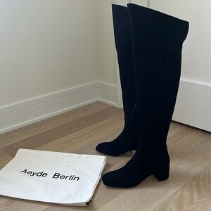 AEYDE Letizia Over-the-knee Suede Boots Size 38